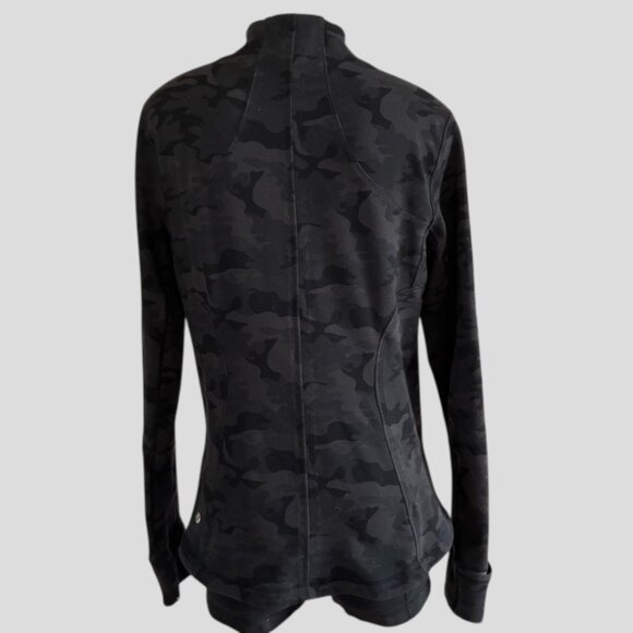 Lululemon Forme Black Camo Athletic Jacket With Cuffins - Picture 4 of 15